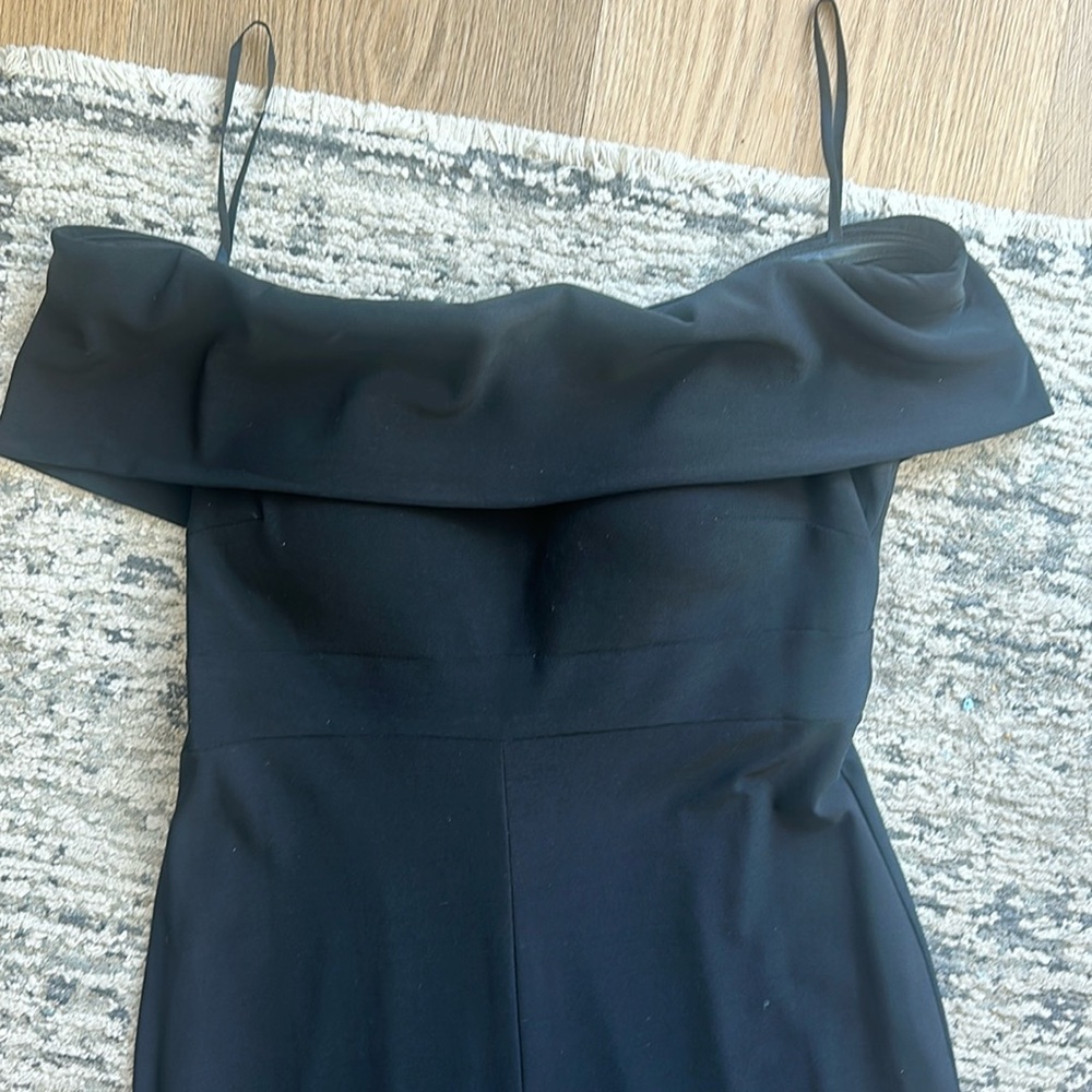 Black off the shoulder gown from BHLDN